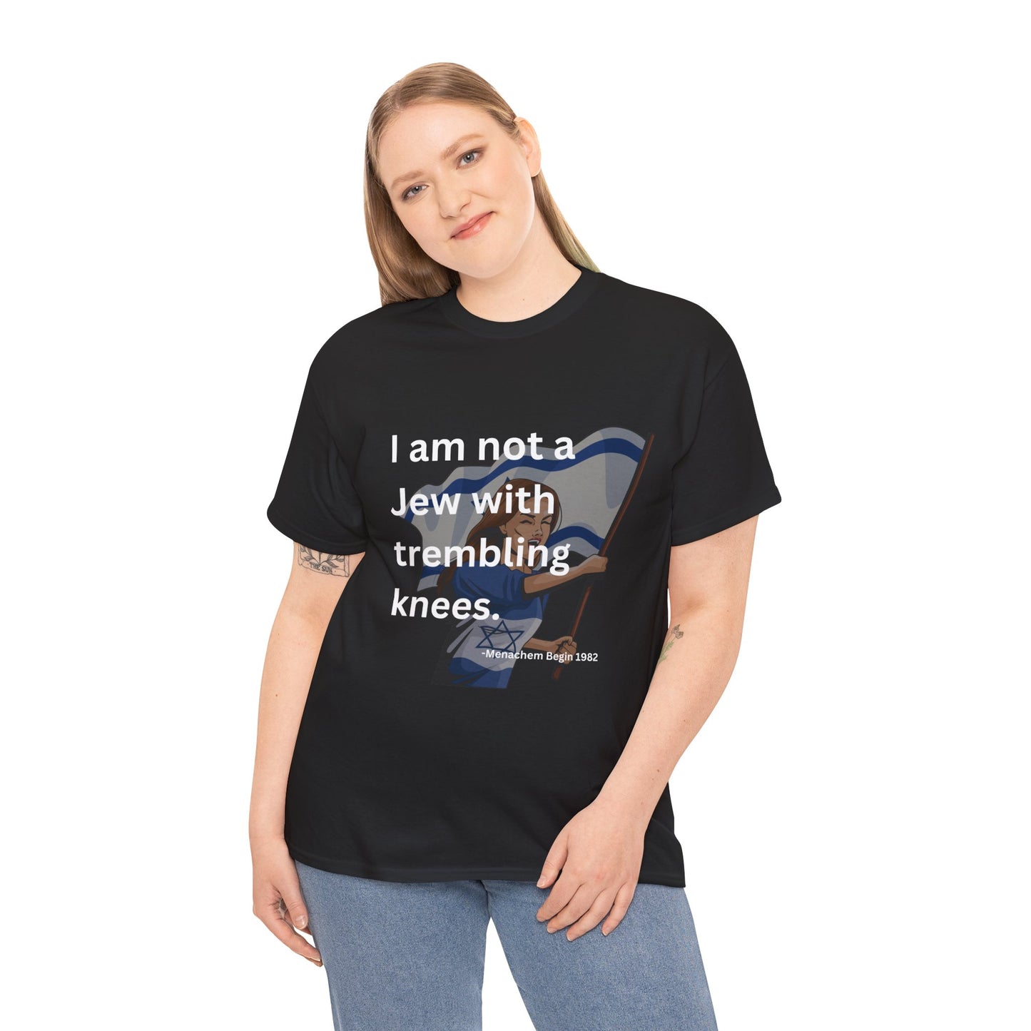 Not a Jew with Trembling Knees Unisex Heavy Cotton Tee