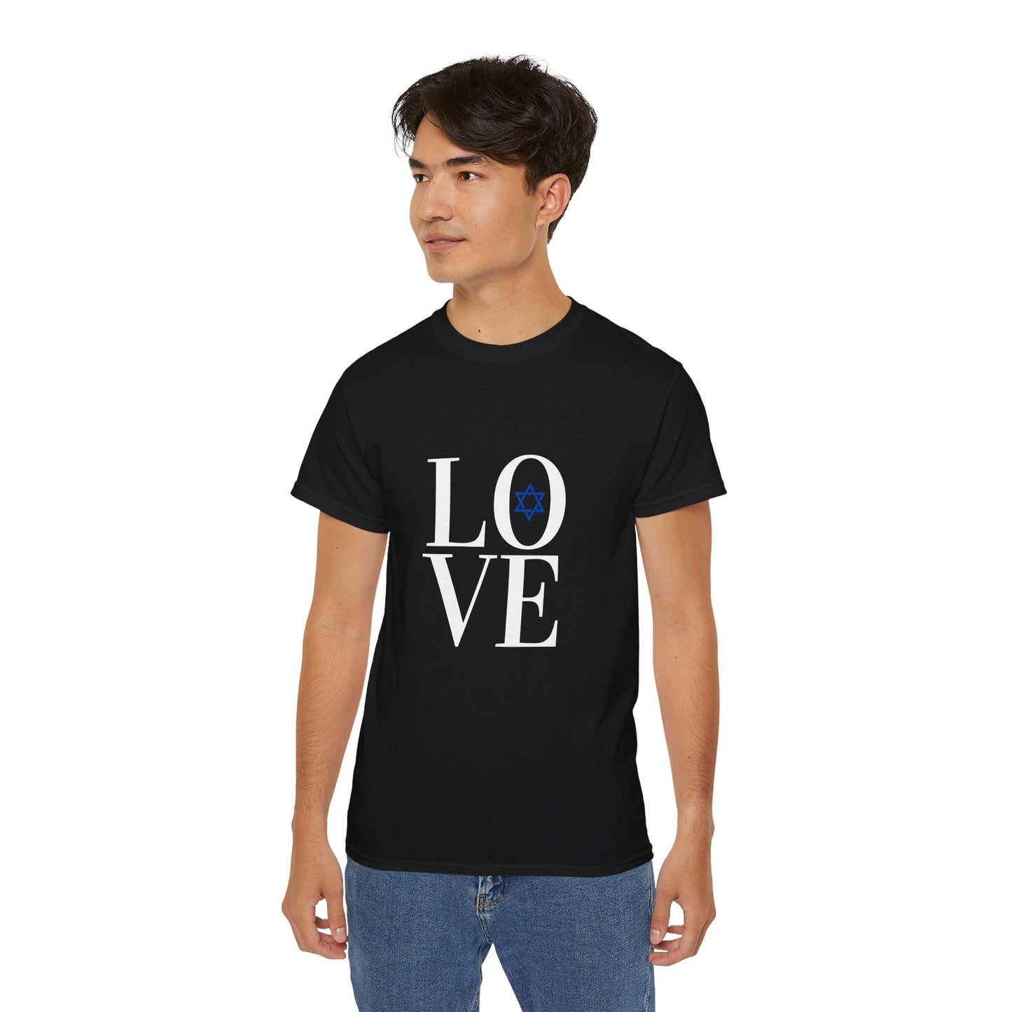 Love w/Jewish Star Unisex Ultra Cotton Tee