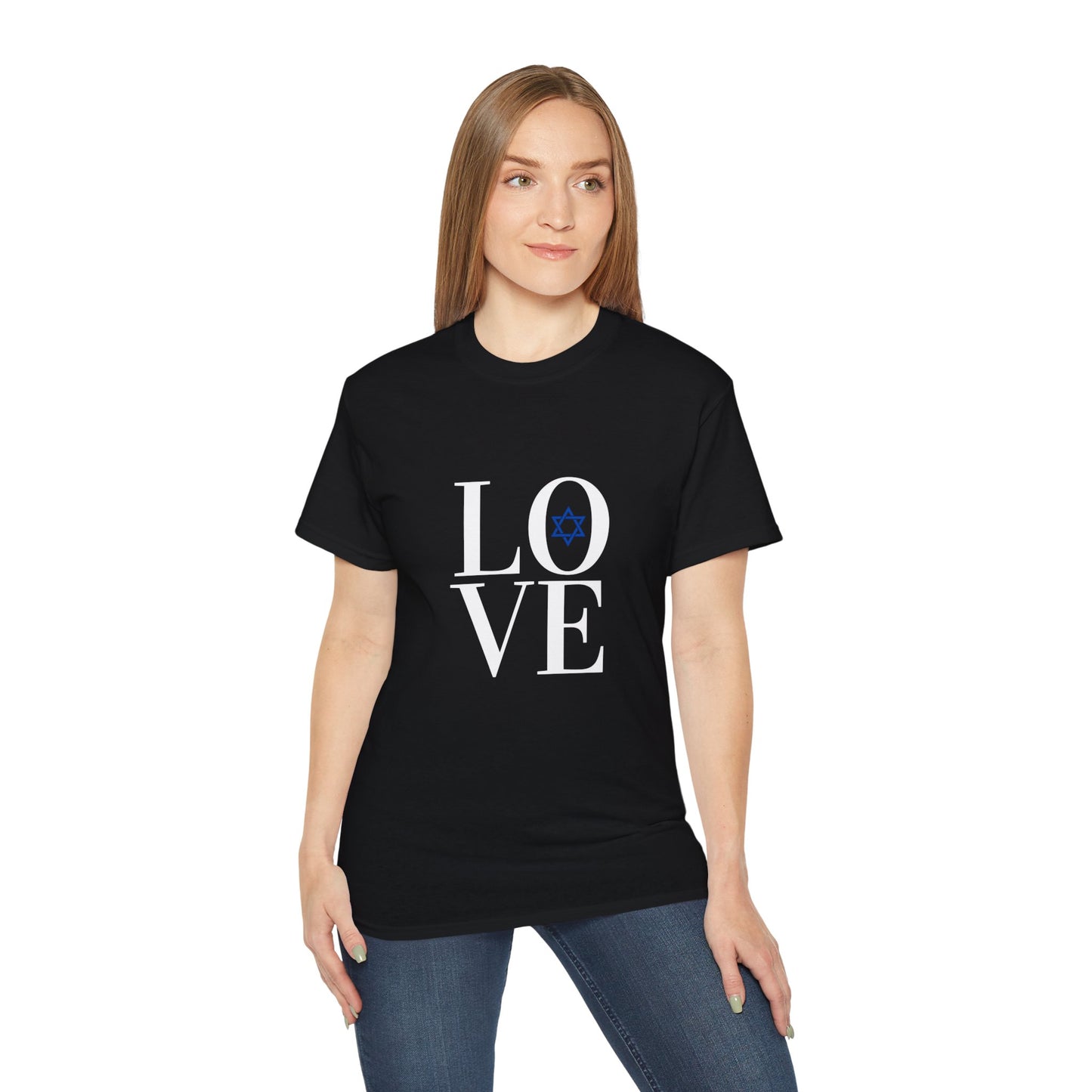 Love w/Jewish Star Unisex Ultra Cotton Tee