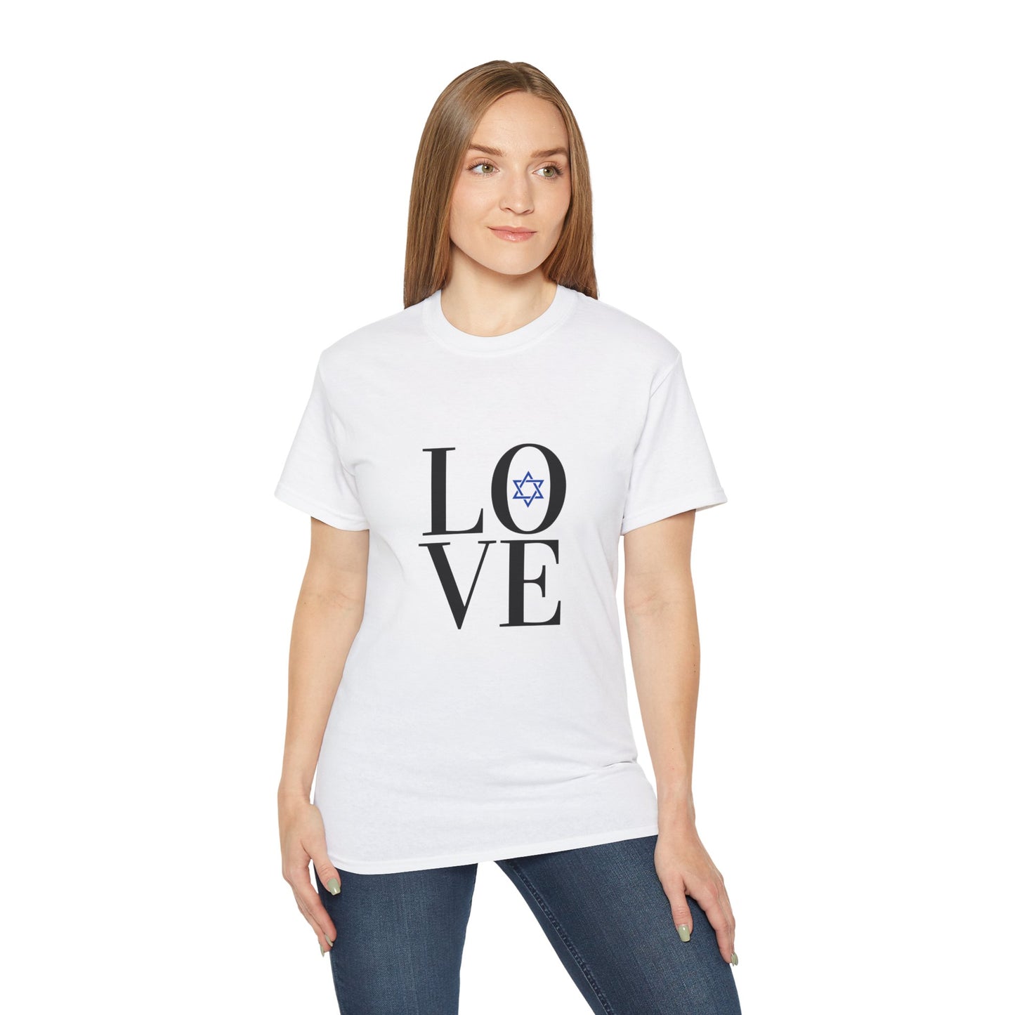 Love w/Jewish Star Unisex Ultra Cotton Tee