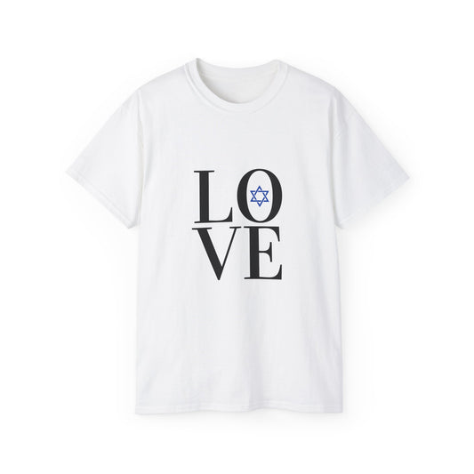 Love w/Jewish Star Unisex Ultra Cotton Tee