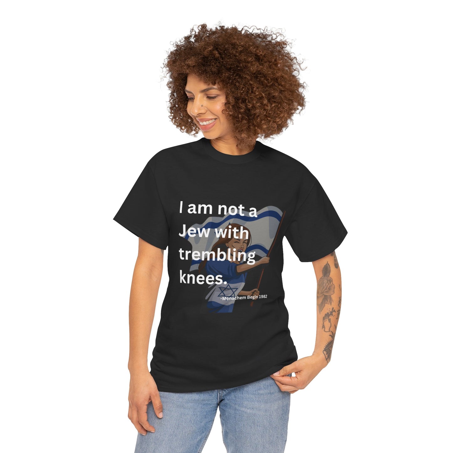 Not a Jew with Trembling Knees Unisex Heavy Cotton Tee