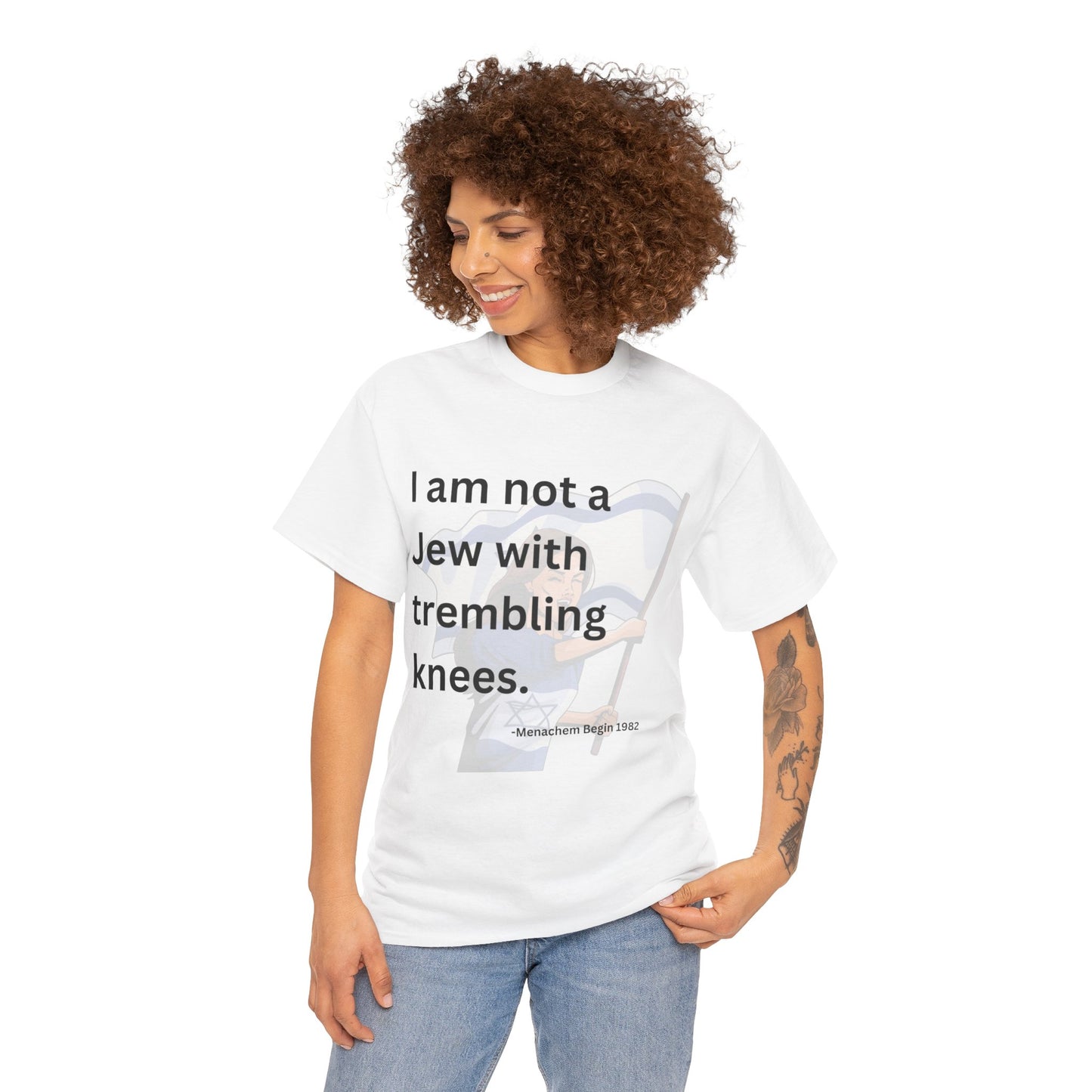 Not a Jew with Trembling Knees Unisex Heavy Cotton Tee