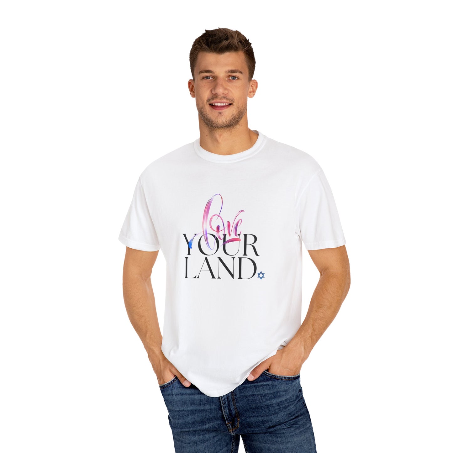 Love Your Land Cotton Unisex Garment-Dyed T-shirt