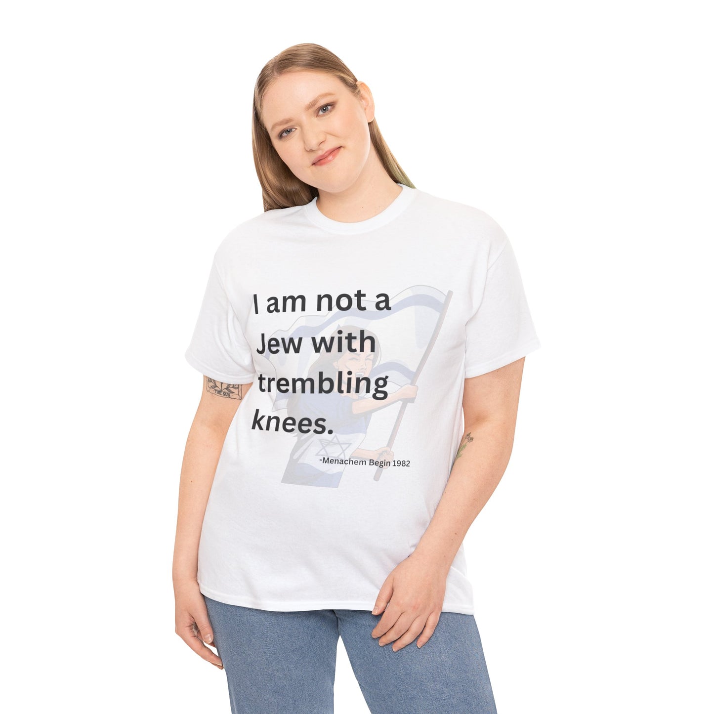 Not a Jew with Trembling Knees Unisex Heavy Cotton Tee