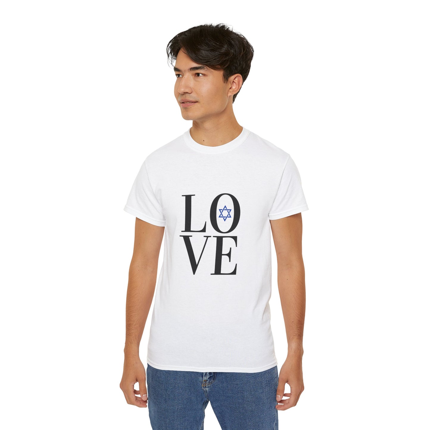 Love w/Jewish Star Unisex Ultra Cotton Tee