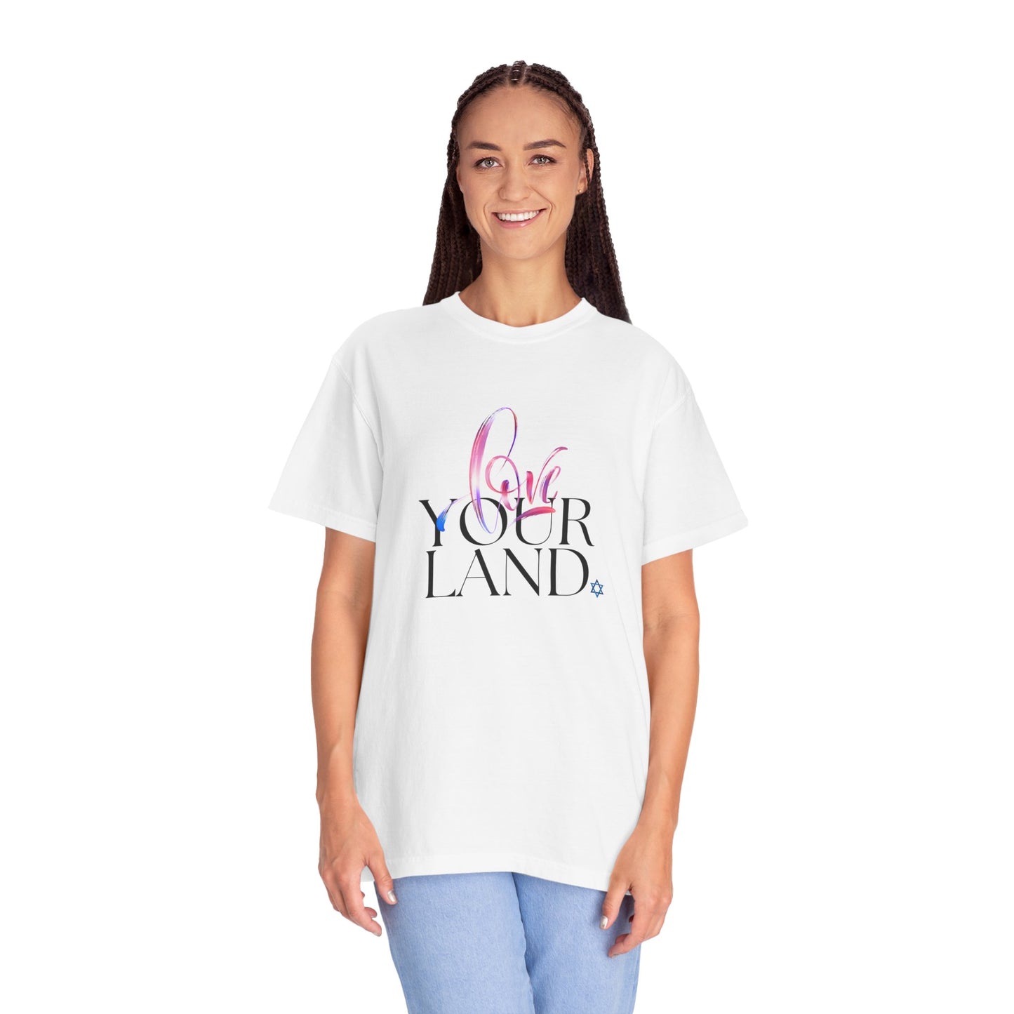 Love Your Land Cotton Unisex Garment-Dyed T-shirt